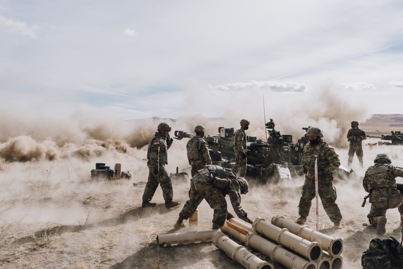 2nd Battalion, 17th Field Artillery Regiment fire artillery at Yakima Training Center