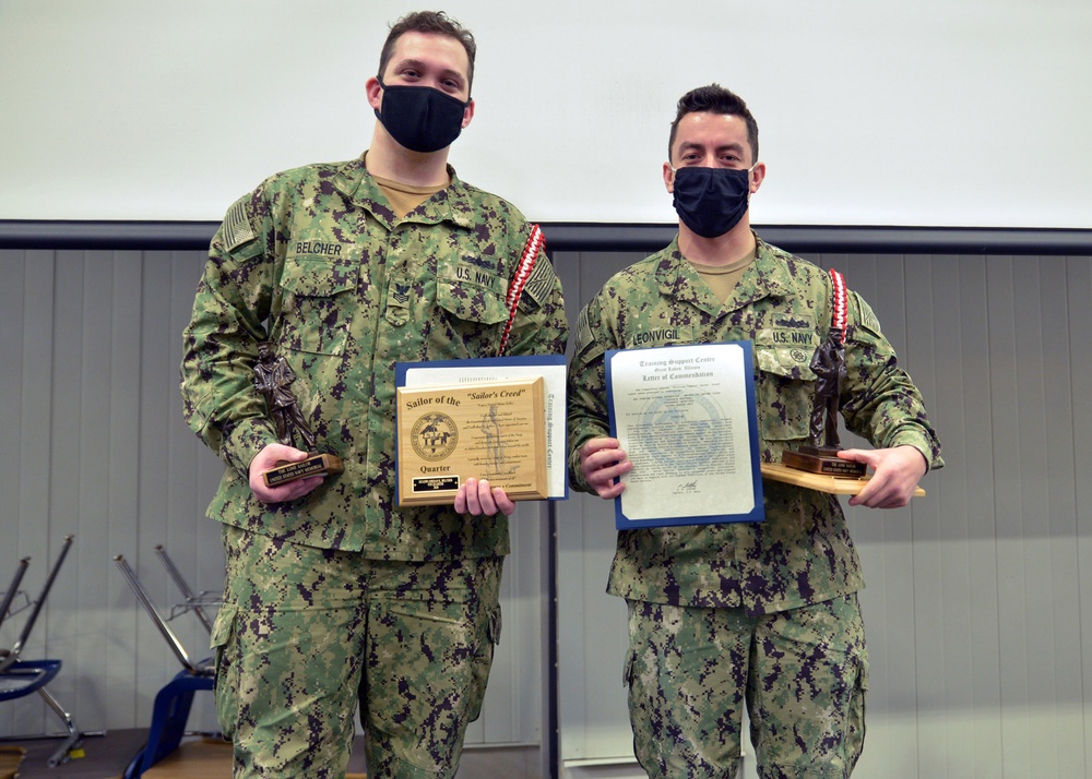 Training Support Center Names Top Sailors and Civilians of the Quarter