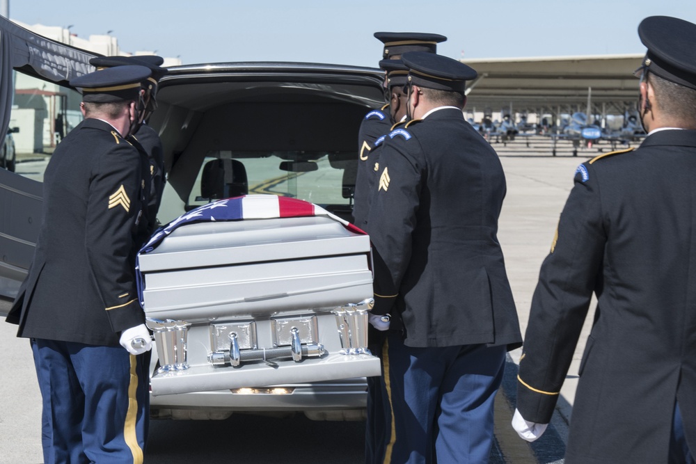 Dignified Transfer of Chief Warrant Officer Dallas Garza