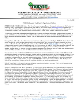 NORAD is Ready to Track Santa’s Flight for the 65th Year (English)