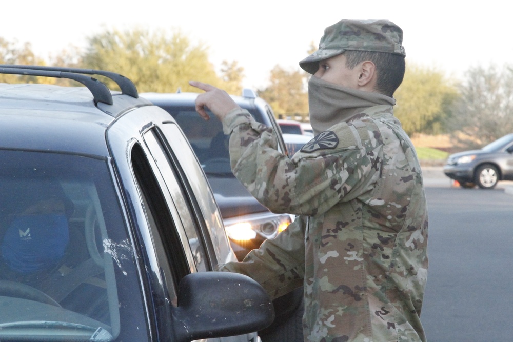 Arizona National Guard assists with community COVID-19 testing site