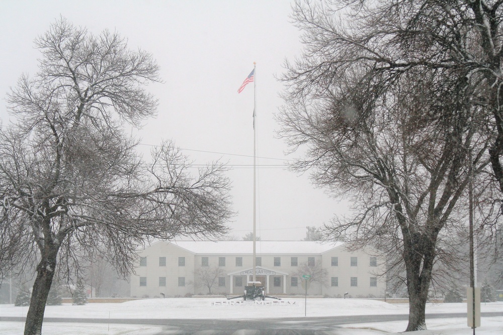 American Flag and Fort McCoy