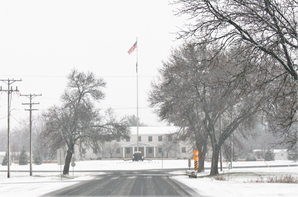 American Flag and Fort McCoy