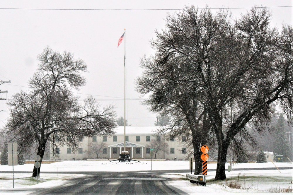 American Flag and Fort McCoy