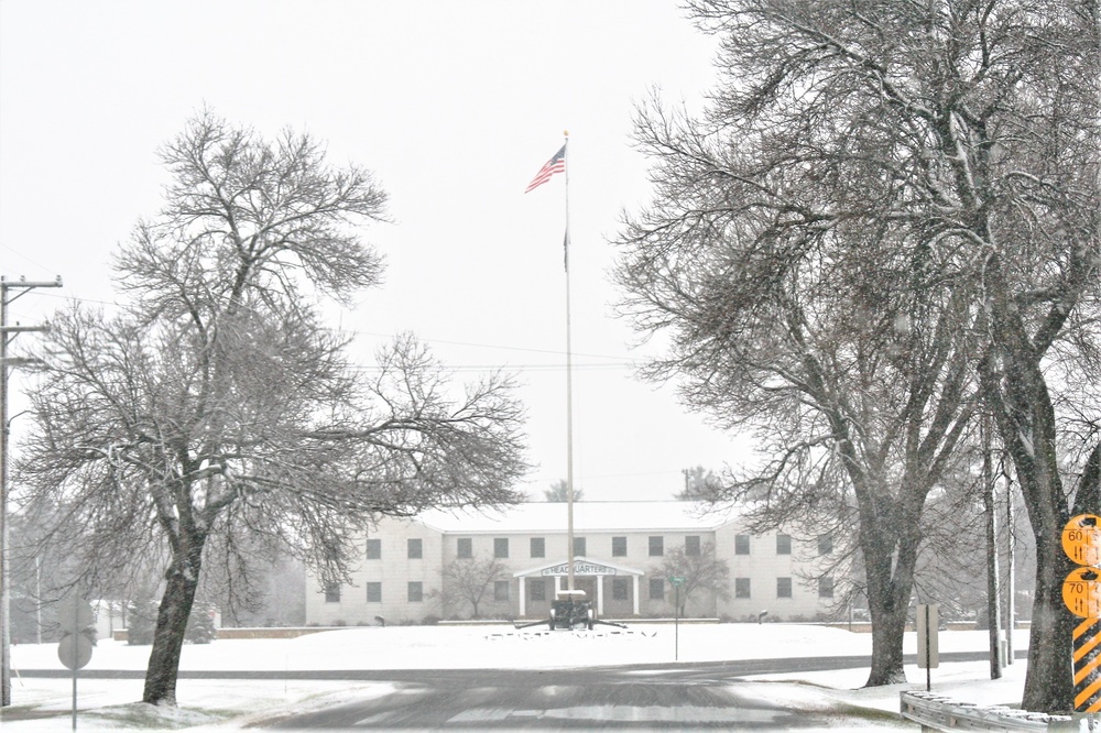 American Flag and Fort McCoy