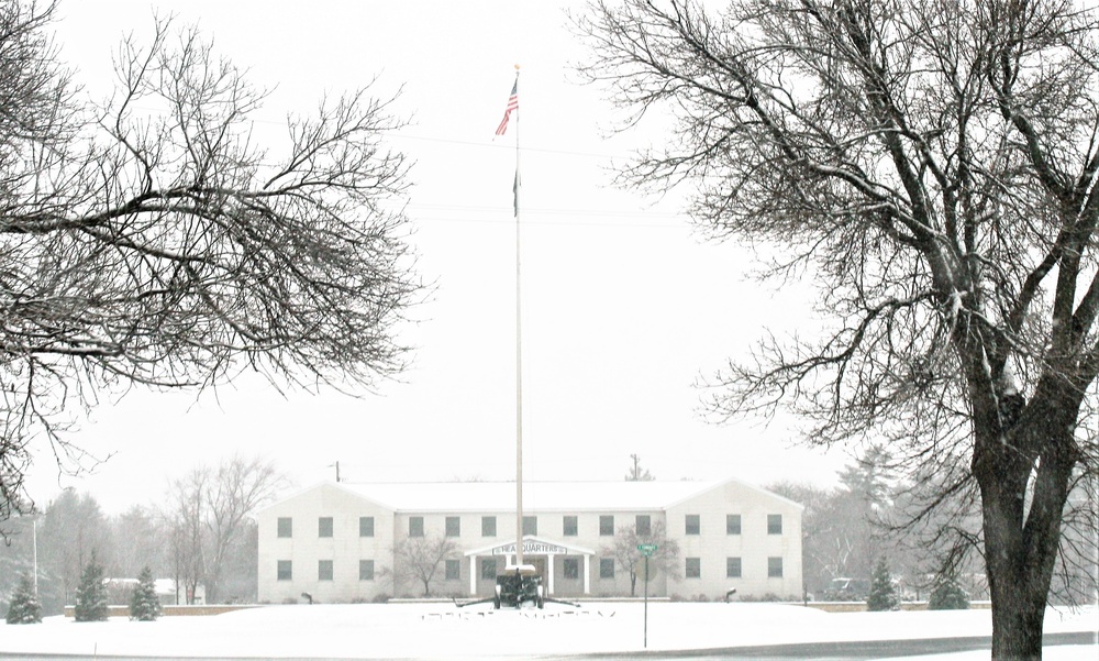 American Flag and Fort McCoy