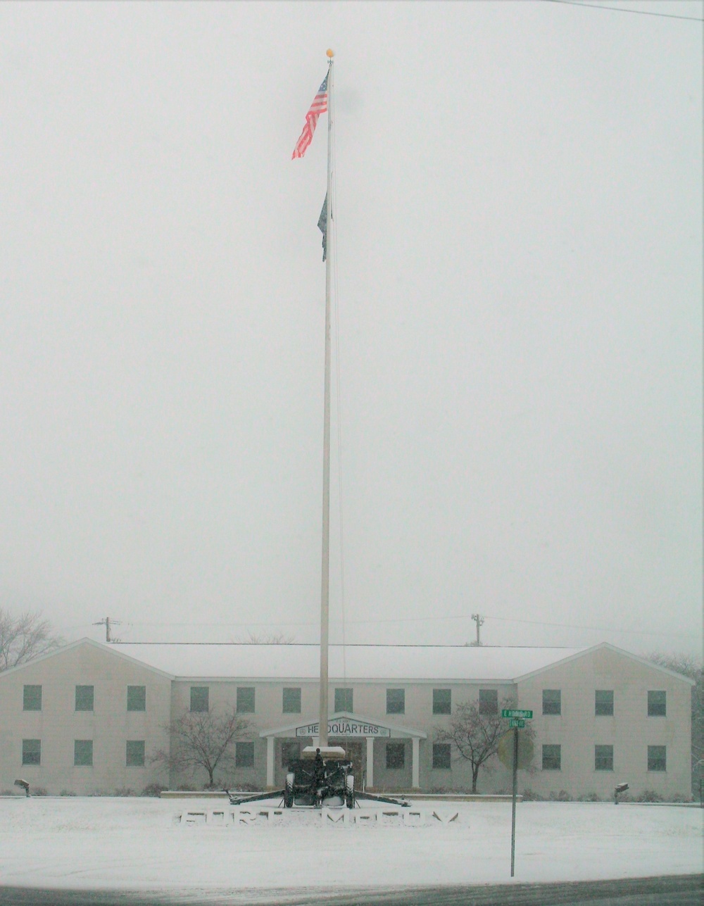 American Flag and Fort McCoy