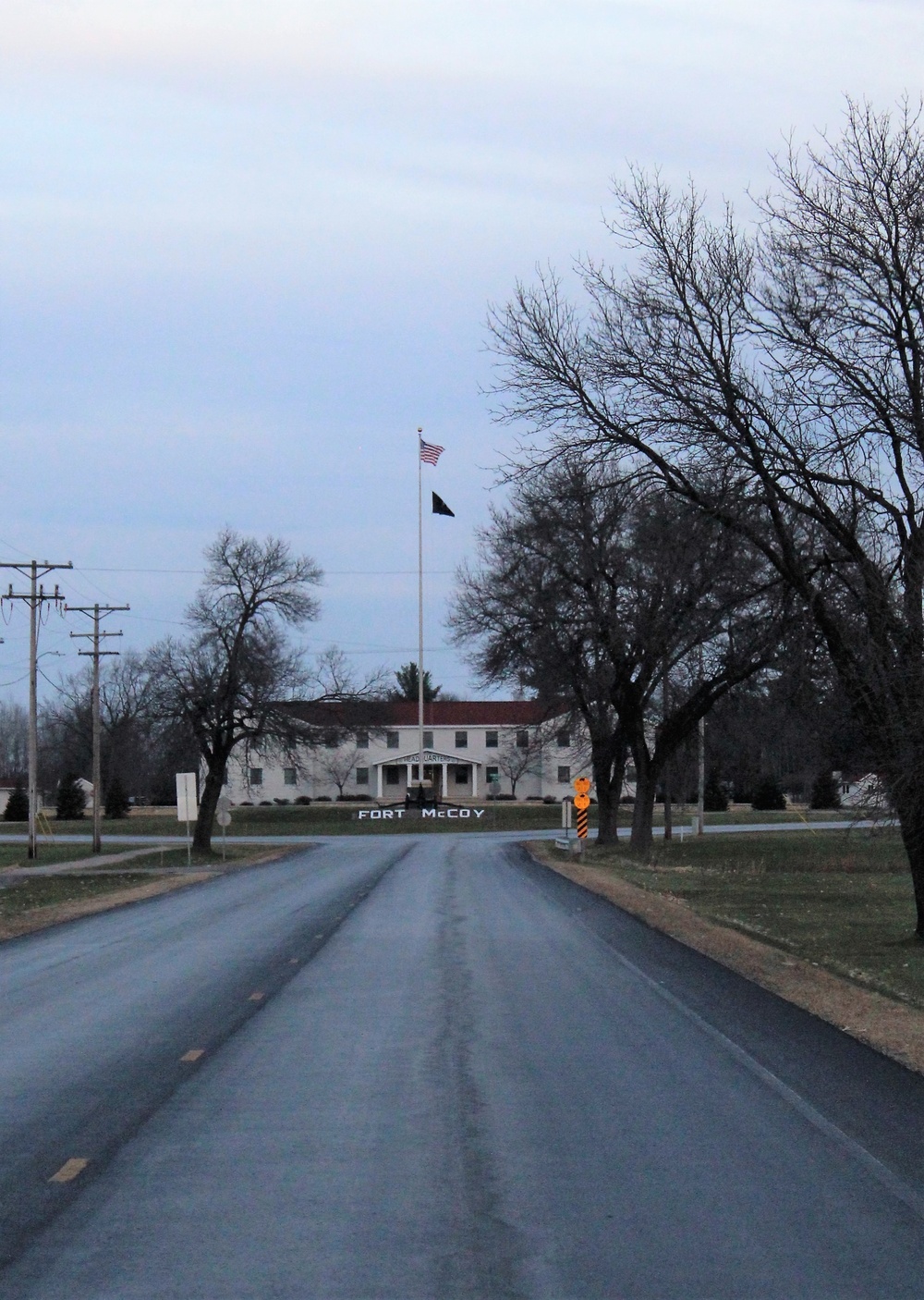 American Flag and Fort McCoy