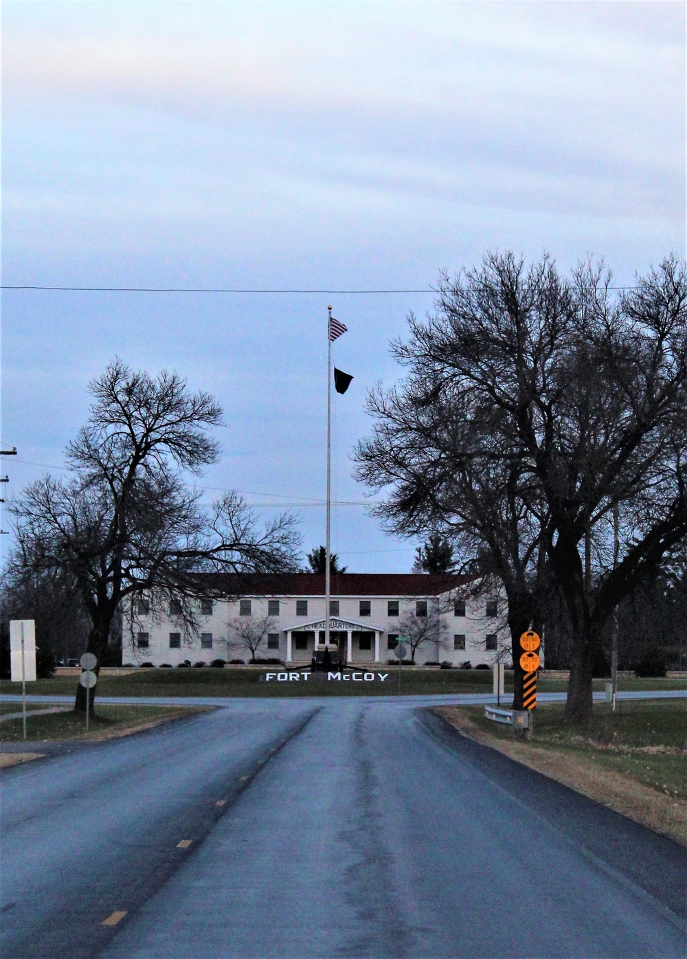 American Flag and Fort McCoy