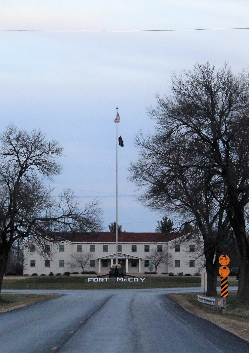 American Flag and Fort McCoy