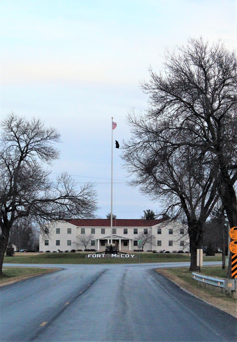 American Flag and Fort McCoy