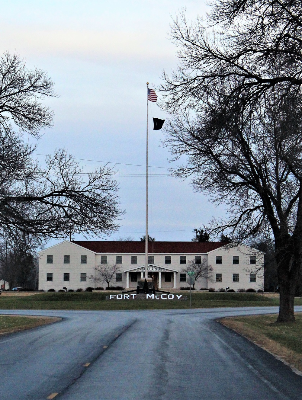 American Flag and Fort McCoy