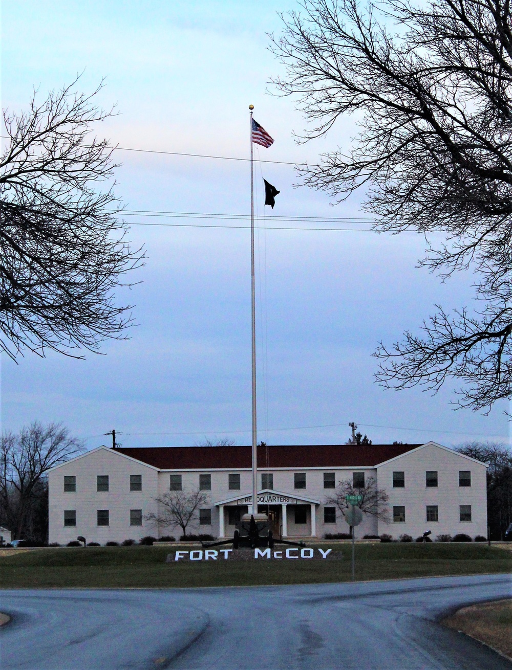 American Flag and Fort McCoy