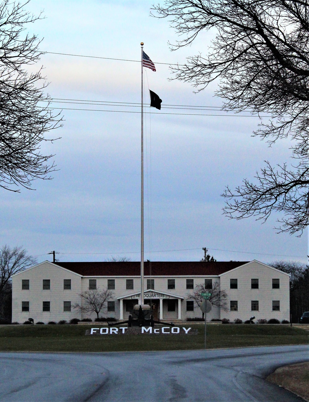 American Flag and Fort McCoy