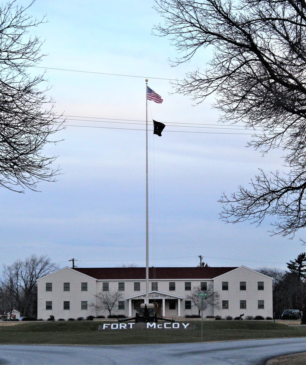 American Flag and Fort McCoy