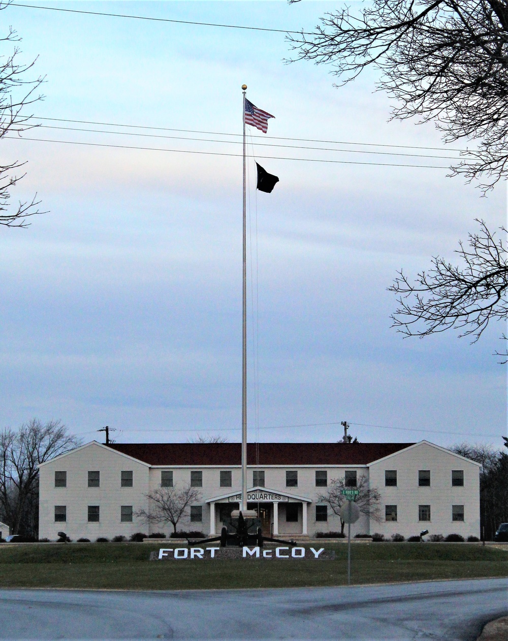 American Flag and Fort McCoy