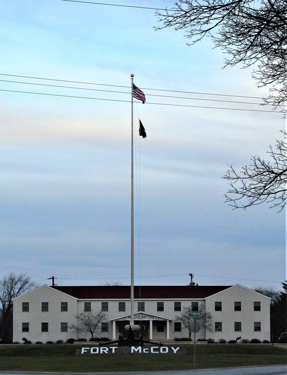 American Flag and Fort McCoy