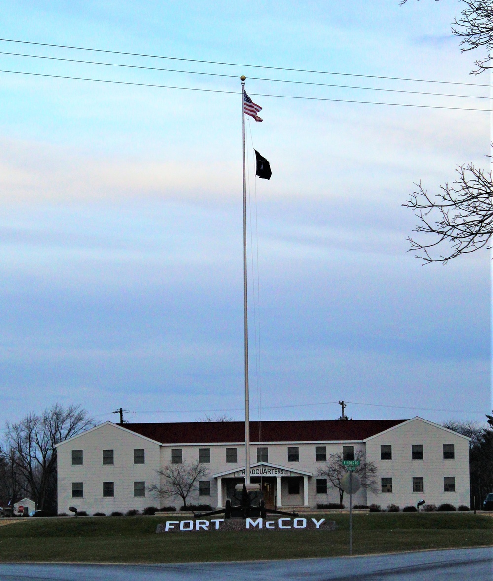 American Flag and Fort McCoy