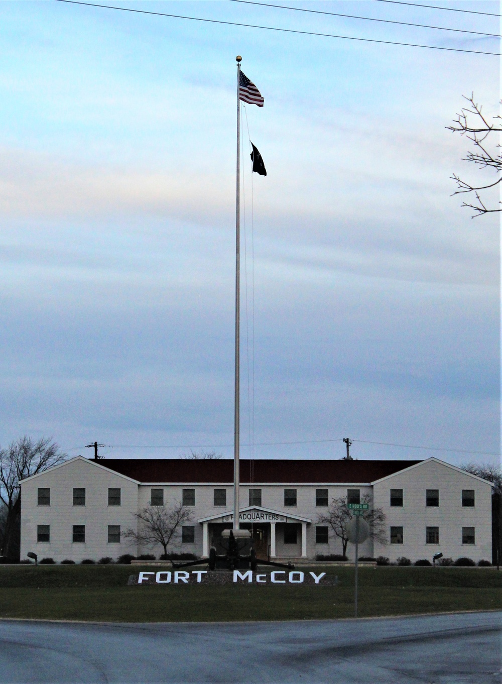 American Flag and Fort McCoy