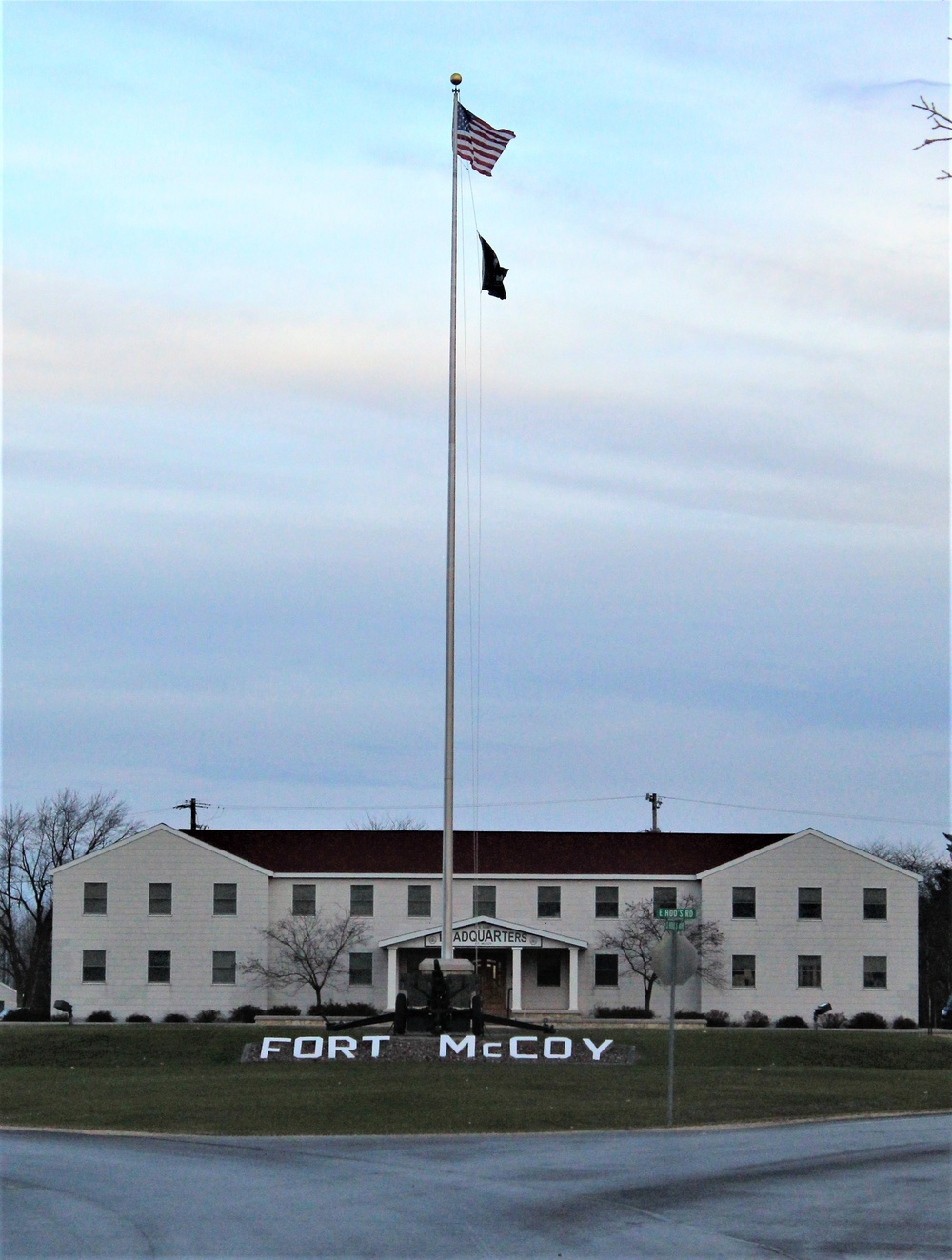 American Flag and Fort McCoy