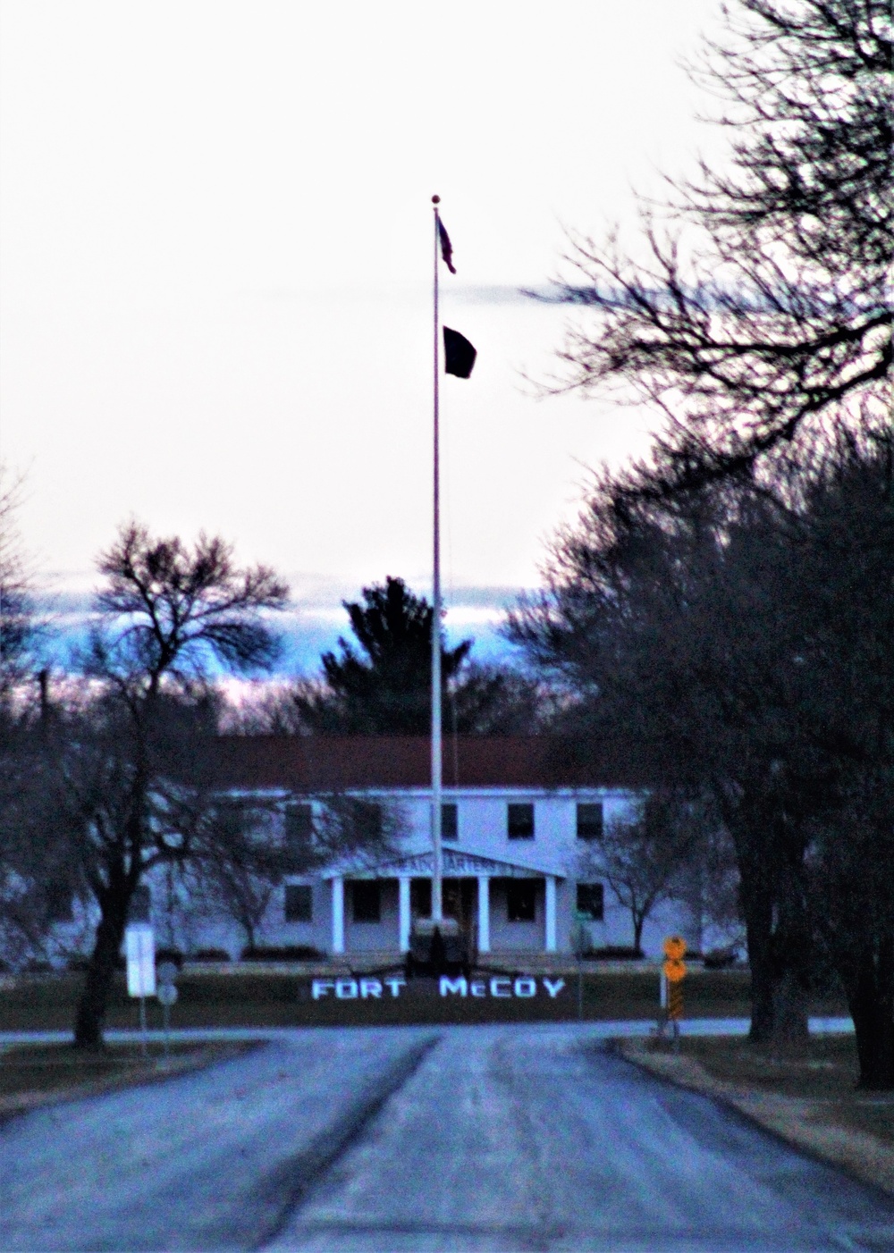 American Flag and Fort McCoy