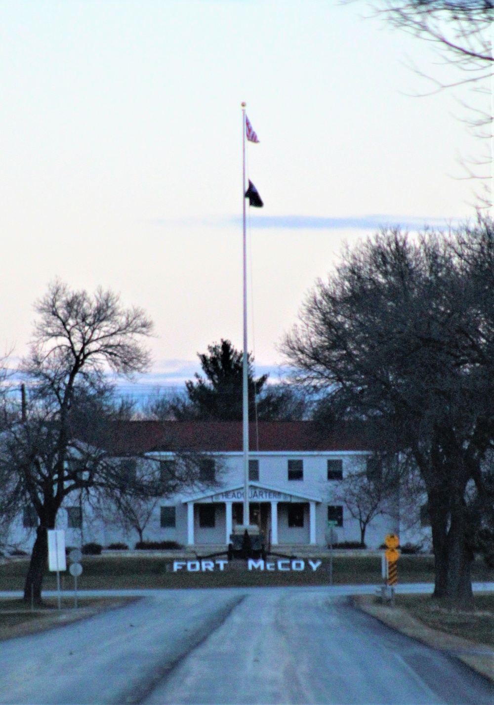 American Flag and Fort McCoy