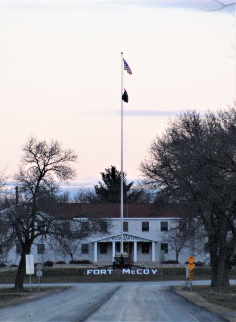 American Flag and Fort McCoy