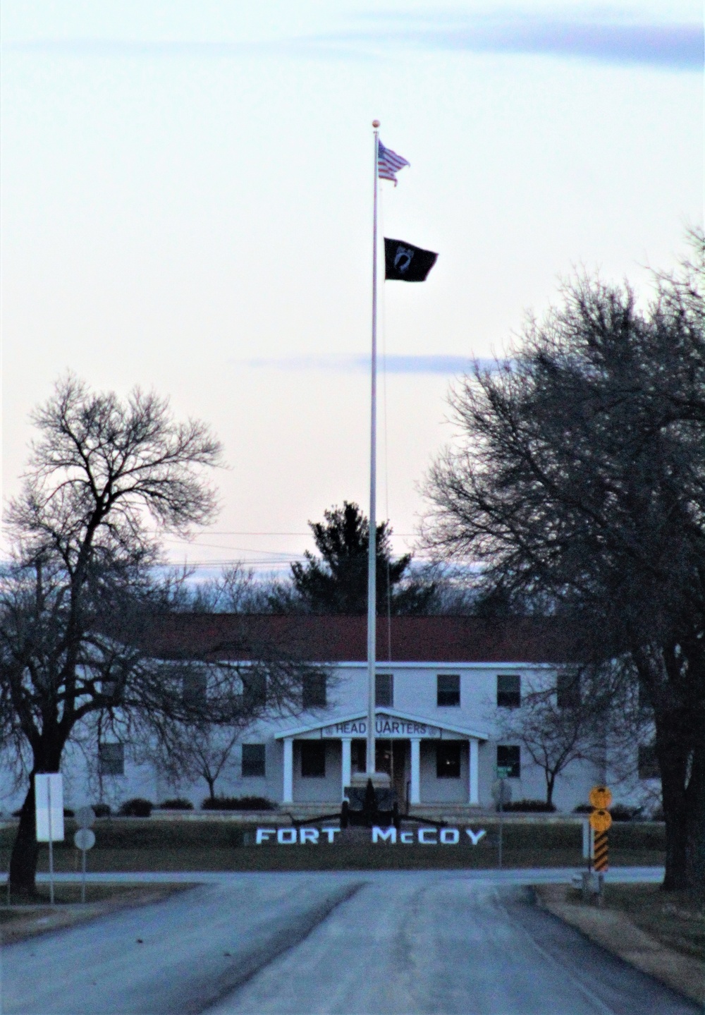 American Flag and Fort McCoy