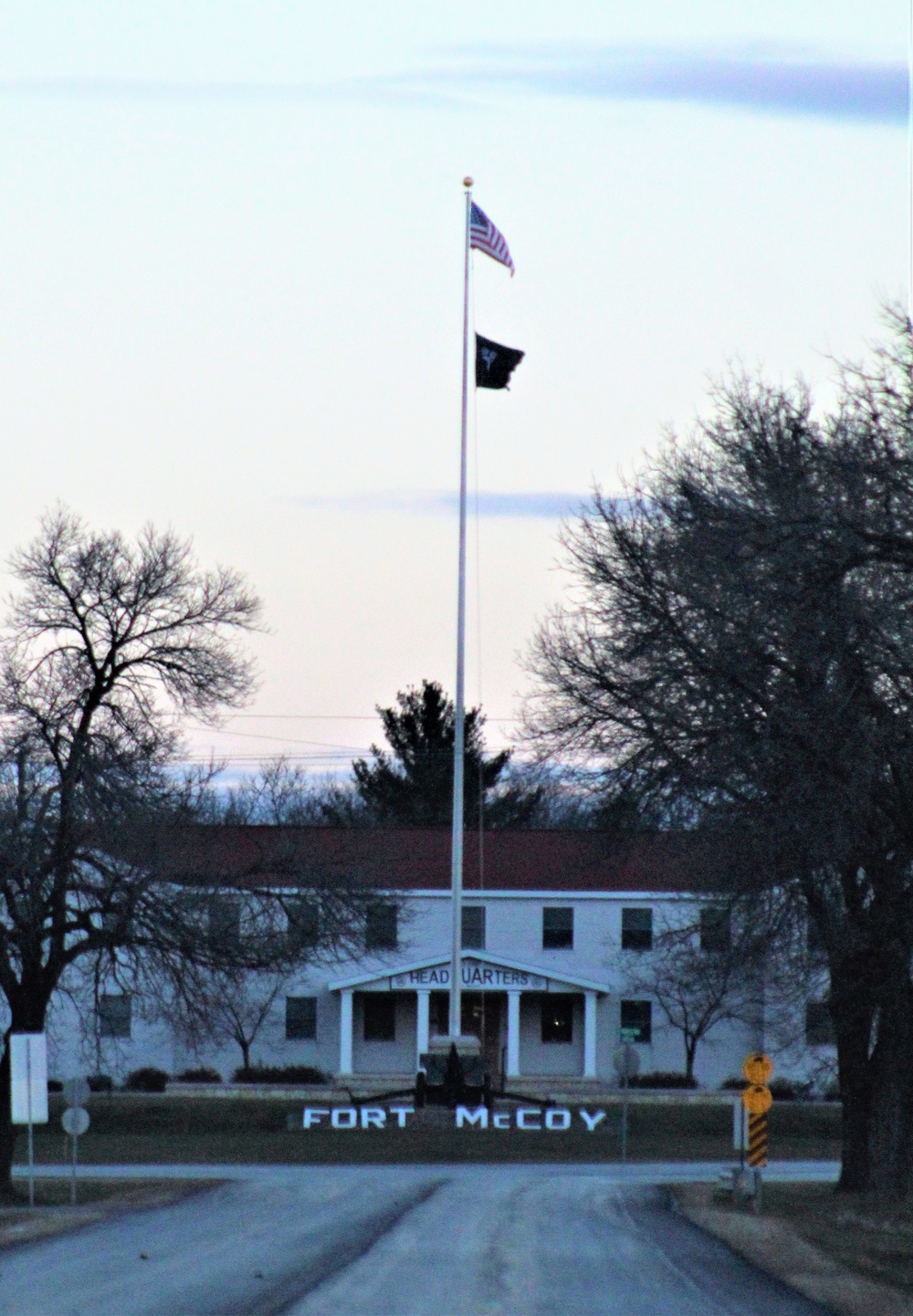 American Flag and Fort McCoy