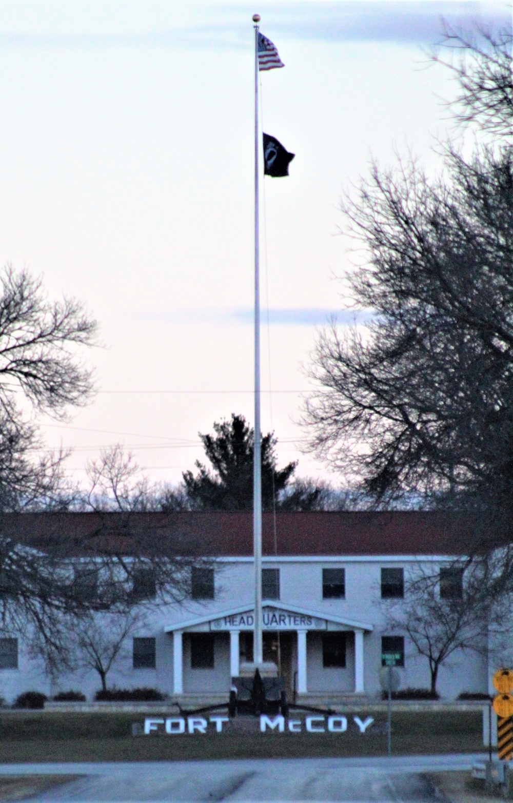 American Flag and Fort McCoy