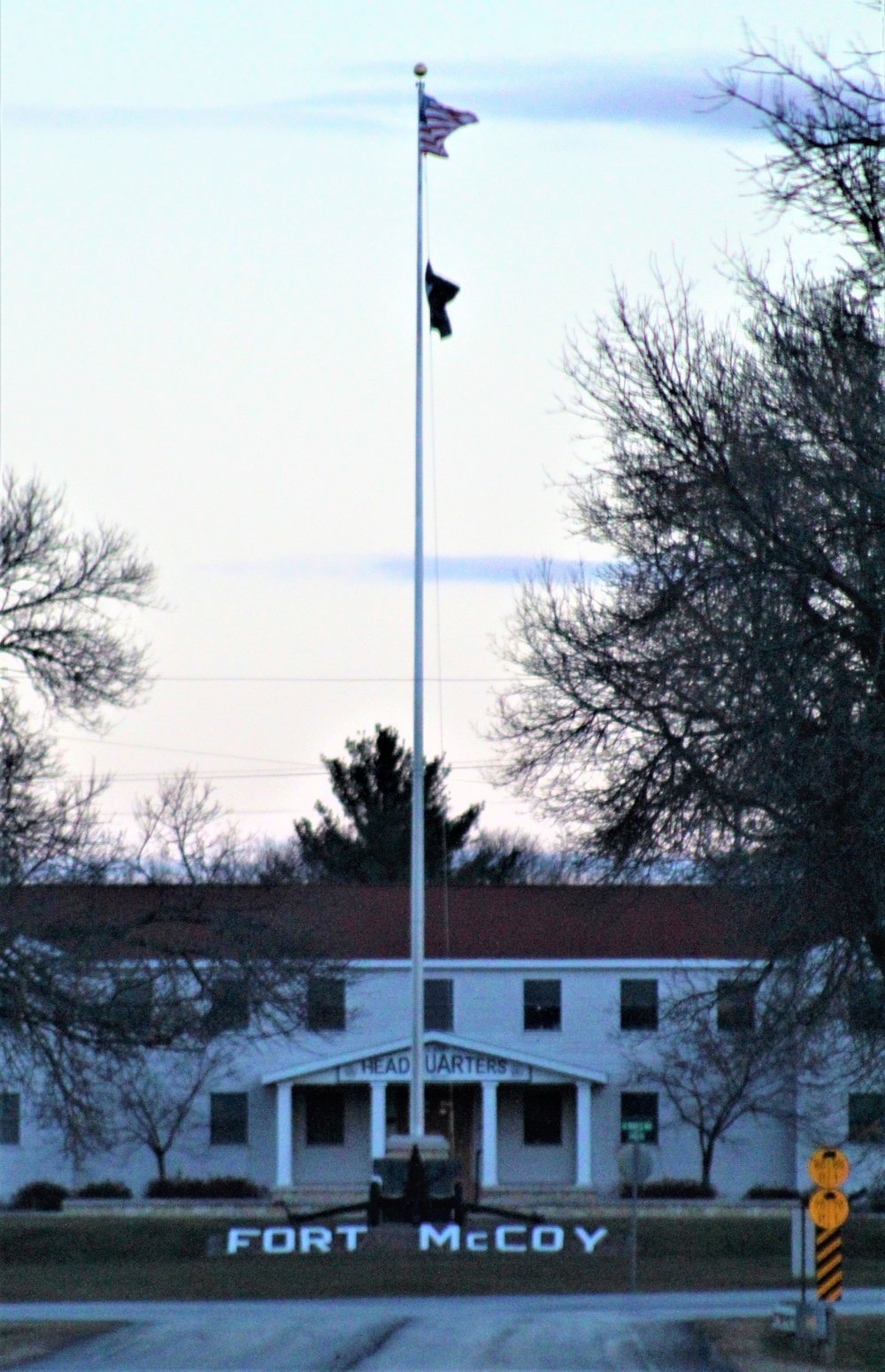 American Flag and Fort McCoy