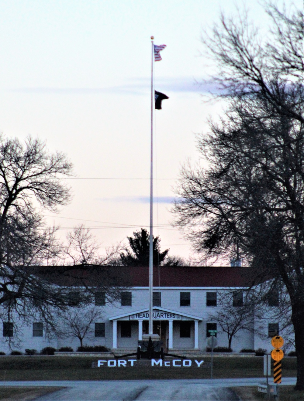 American Flag and Fort McCoy