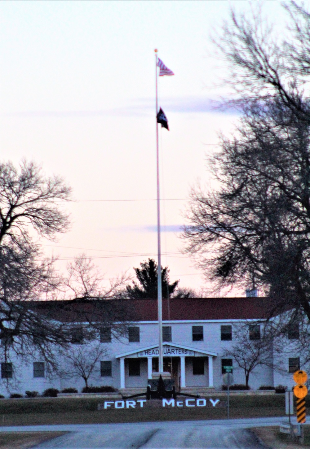 American Flag and Fort McCoy