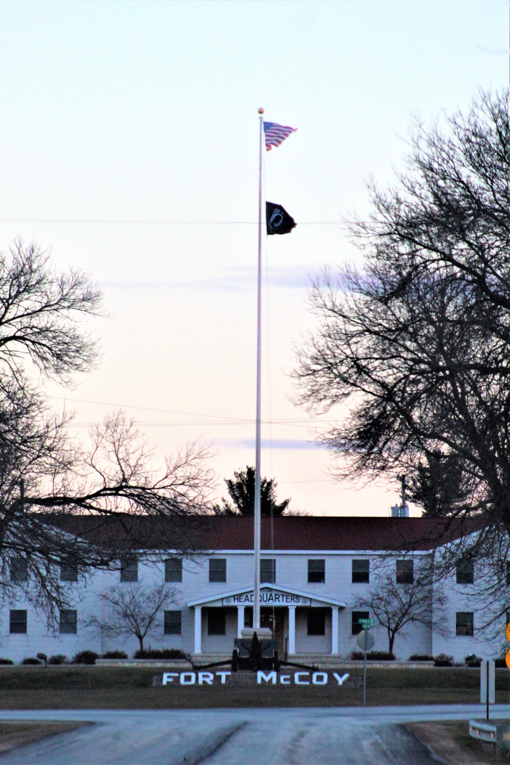 American Flag and Fort McCoy