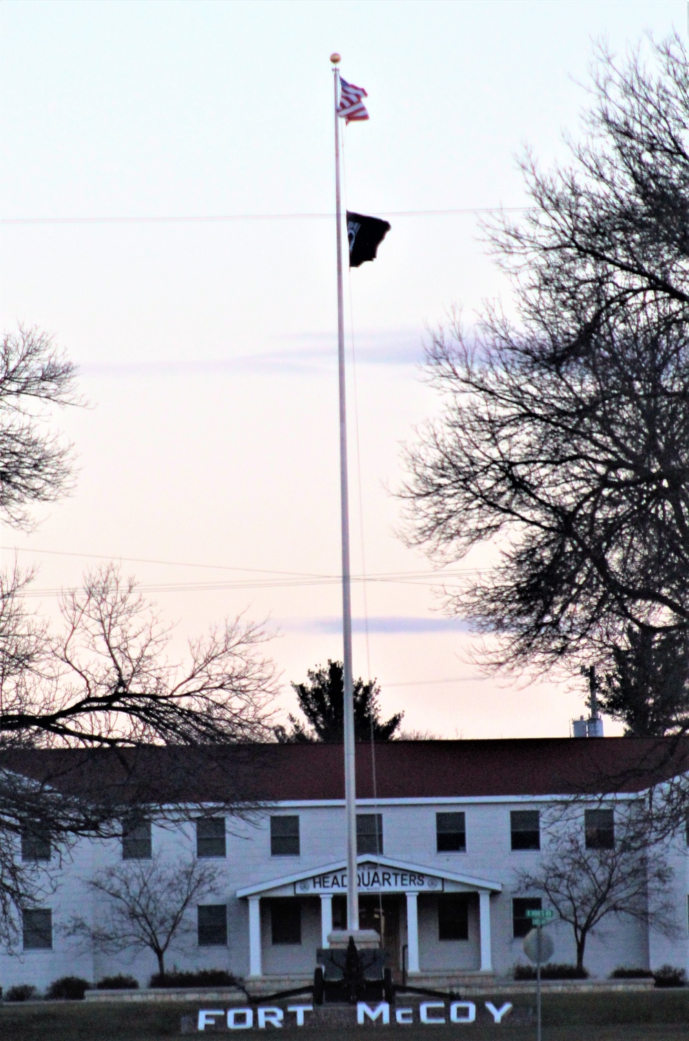 American Flag and Fort McCoy