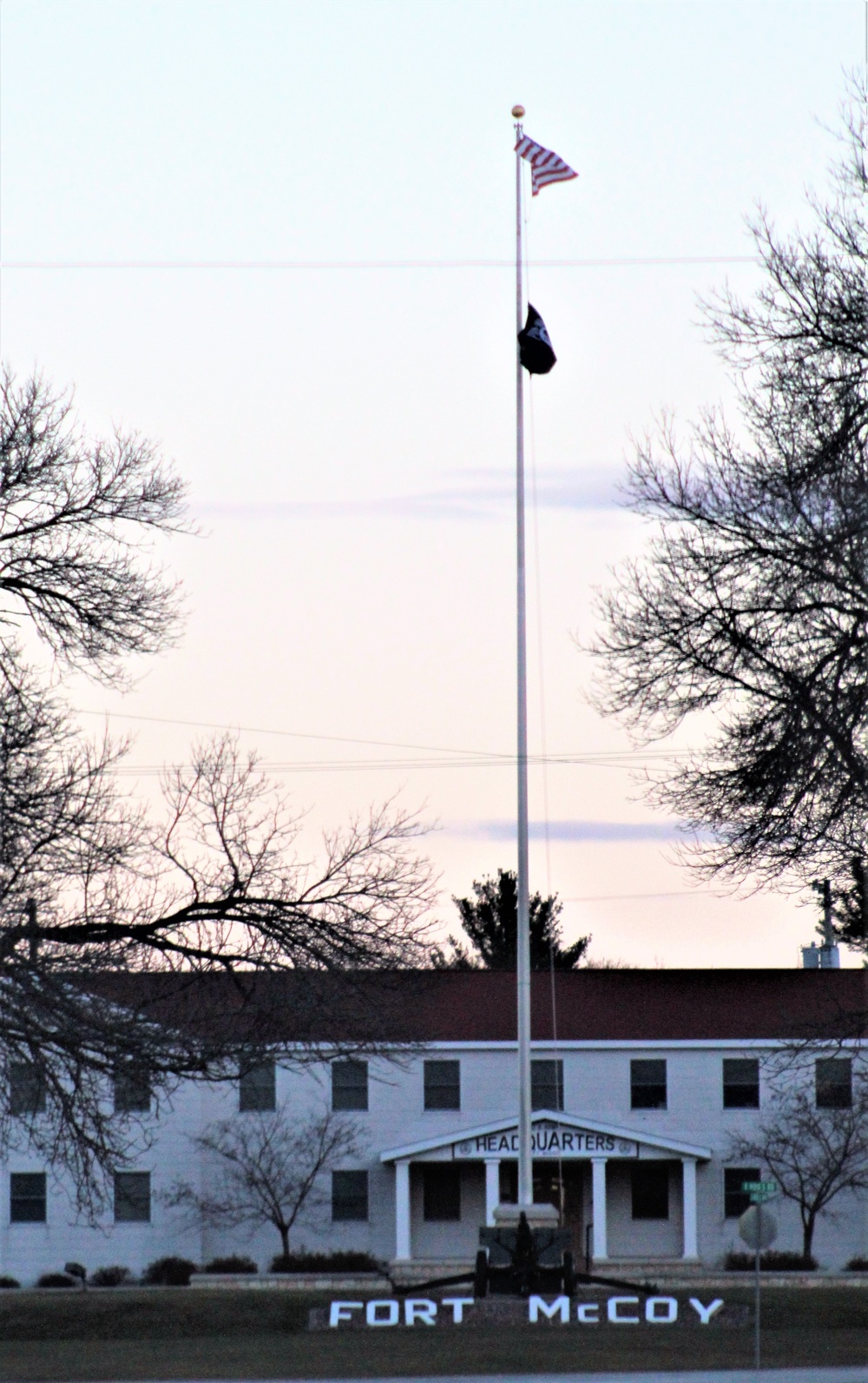 American Flag and Fort McCoy