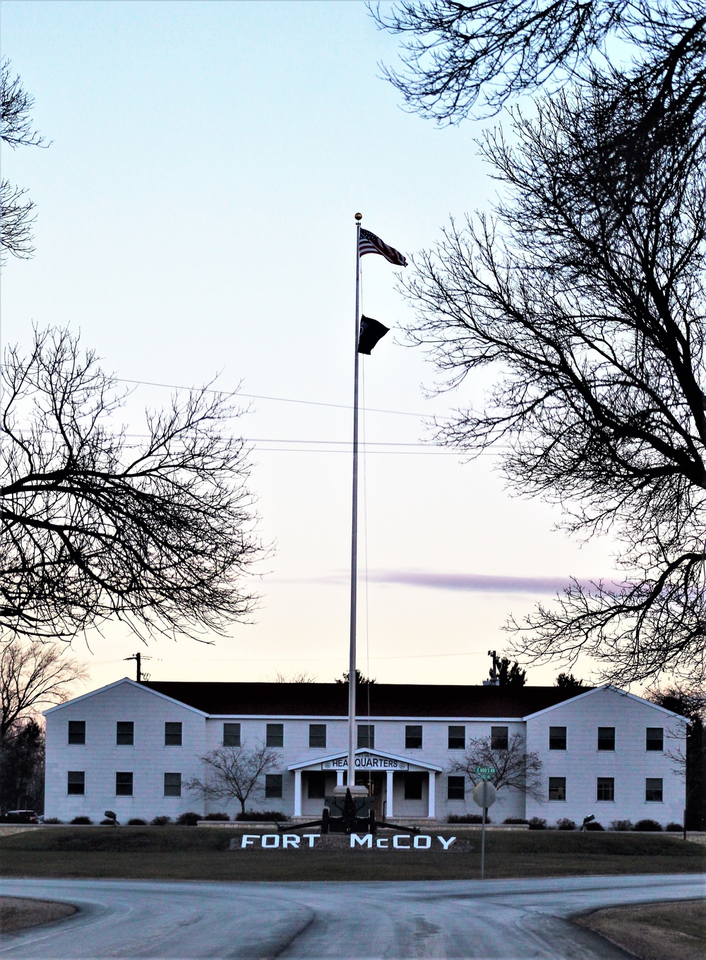 American Flag and Fort McCoy