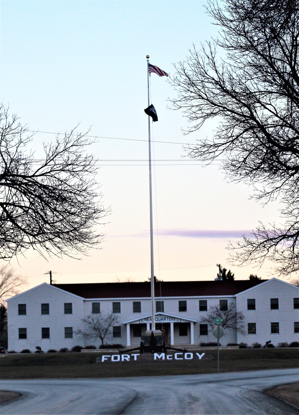 American Flag and Fort McCoy