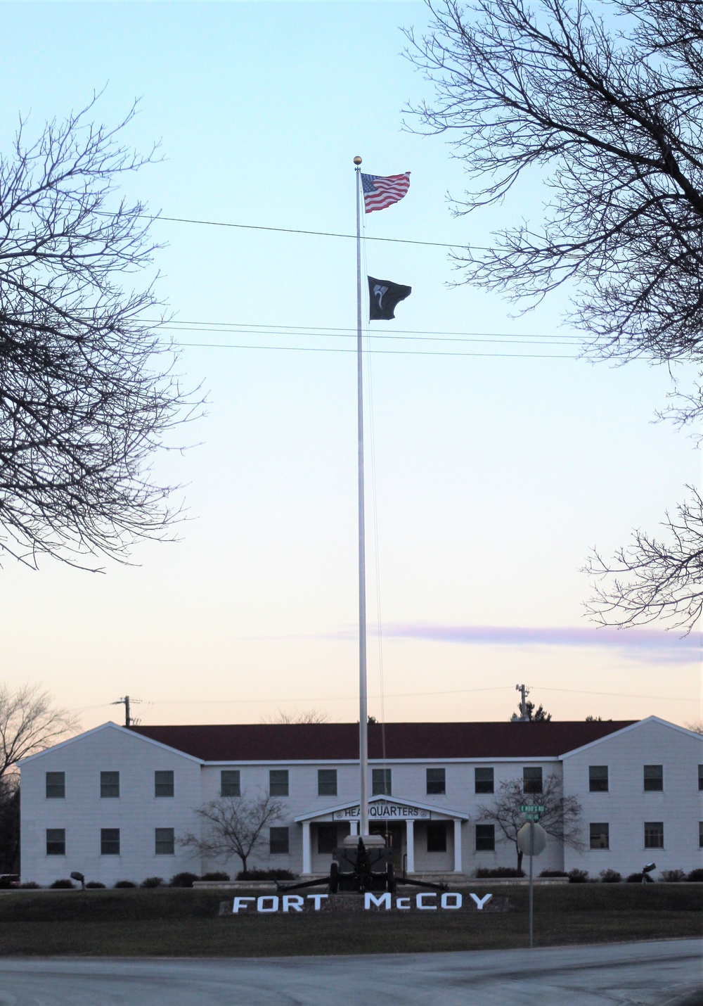 American Flag and Fort McCoy