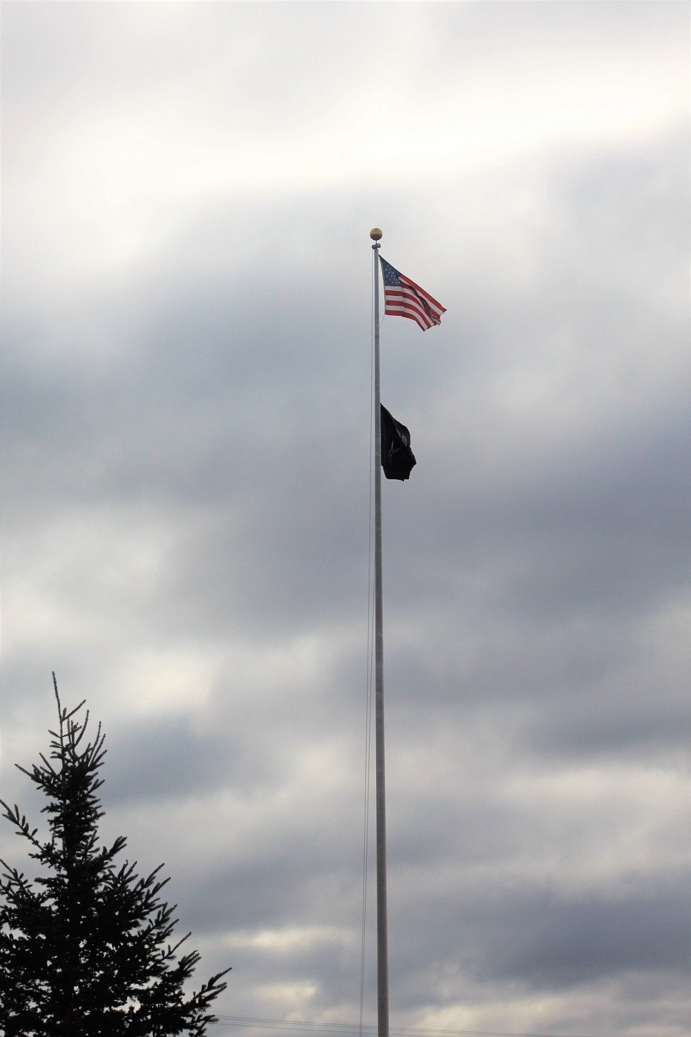 American Flag and Fort McCoy