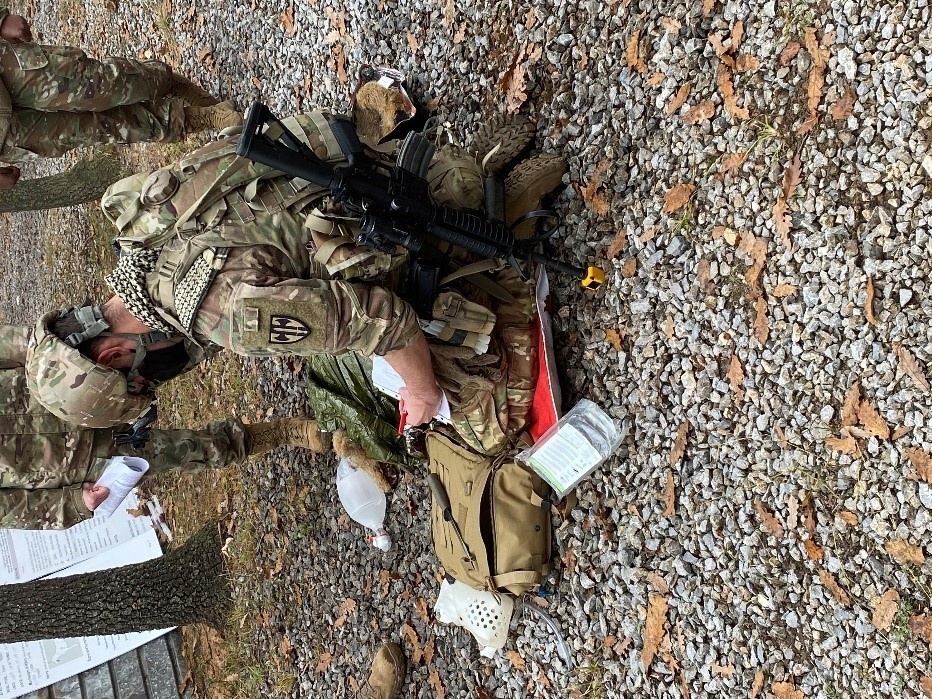 566th MCAS Soldiers conduct K9 medical training