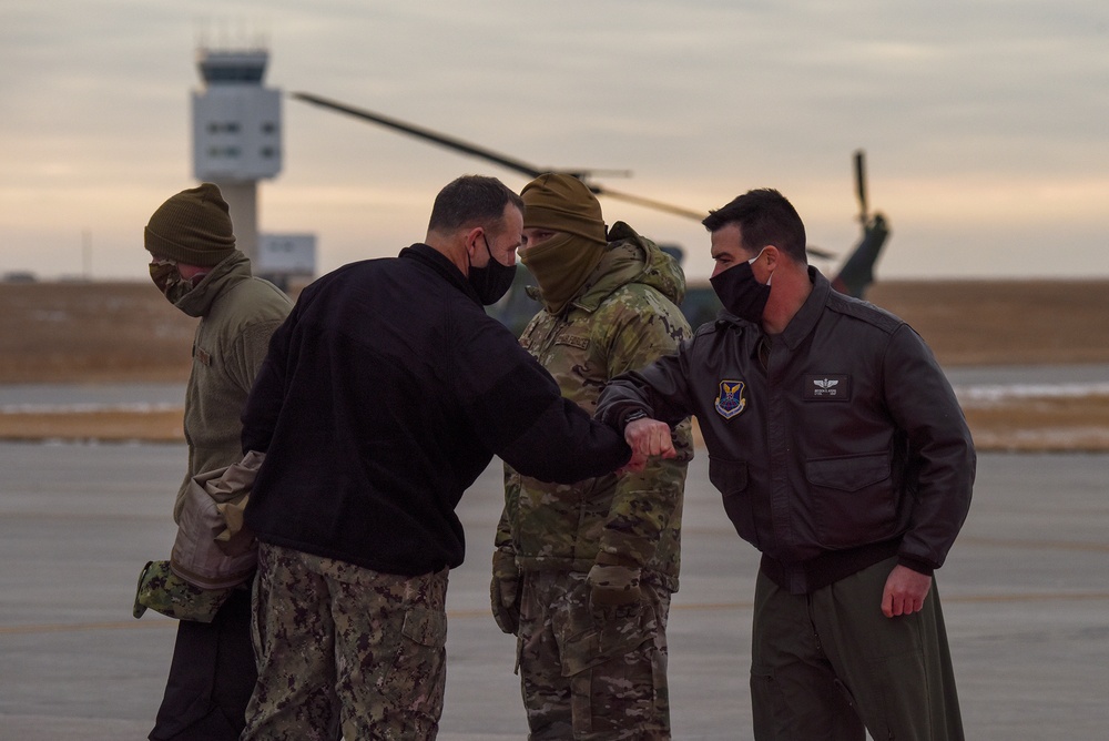 Rear Adm. William W. Wheeler III Visits Team Minot