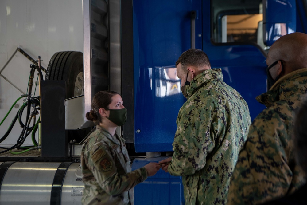 Rear Adm. William W. Wheeler III Visits Team Minot