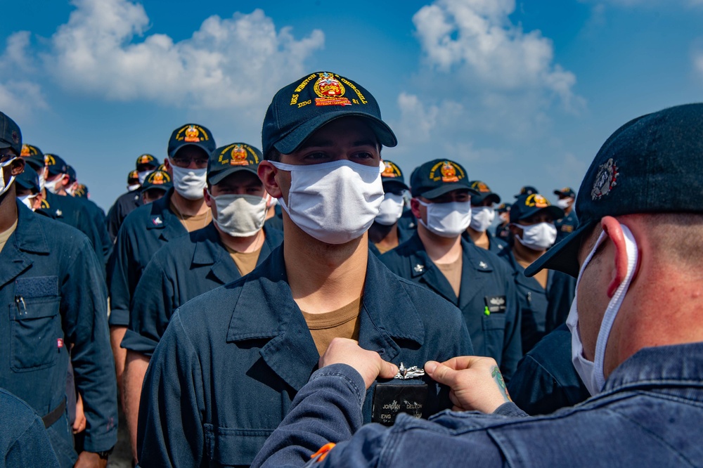 USS Winston S. Churchill ESWS Pinning