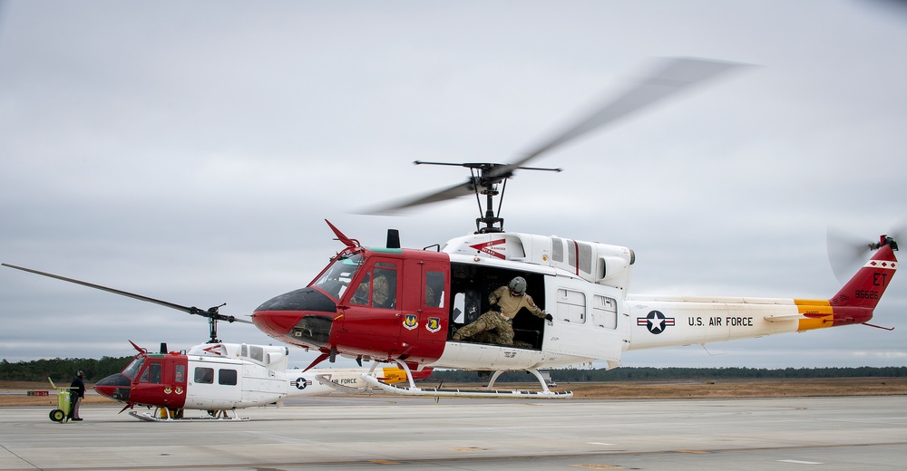 Huey: a viable asset in Eglin helo testing
