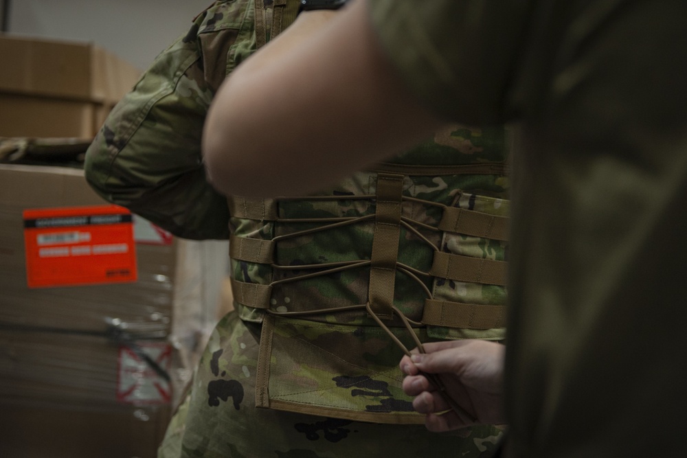 23d SFS receives first female body armor