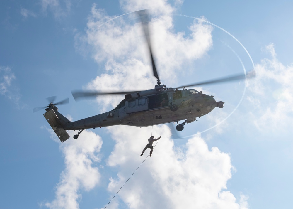 Nimitz Conducts Fast-Rope Drills