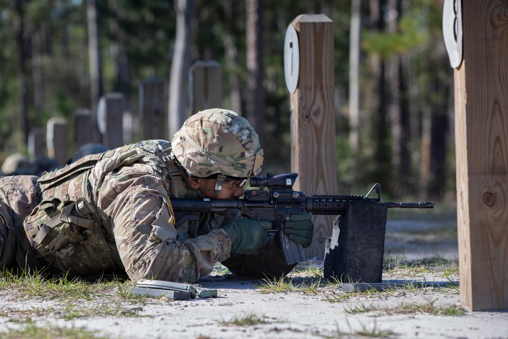 603rd Aviation Support Battalion qualifies with M4 rifles.