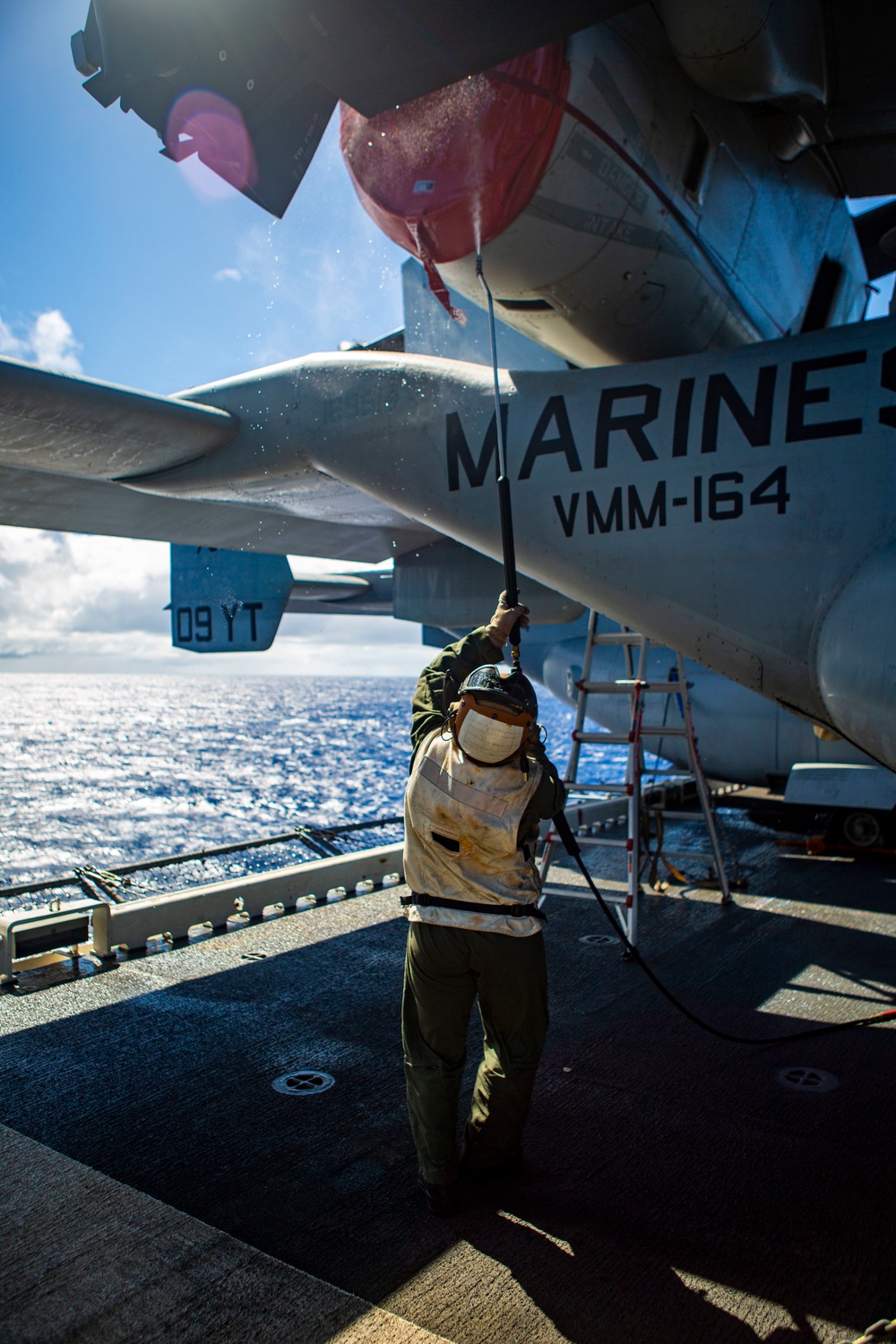 VMM-164 (Rein) Marines conduct corrosion control maintenance