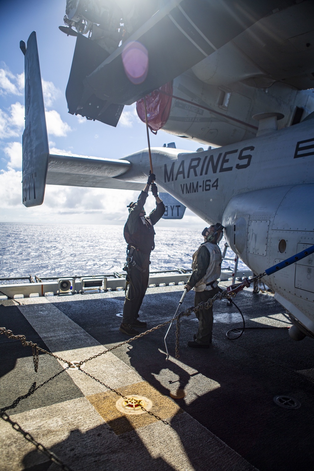 VMM-164 (Rein) Marines conduct corrosion control maintenance